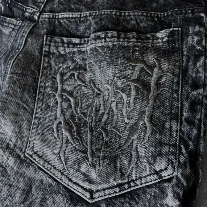 Cobra Street™ Y2K Phantom Jeans Baggy – Denim Gothique